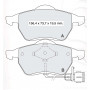 Колодки тормозные передние VW Golf III-IV, Bora, Vento, Passat IV-V, Sharan  //  Skoda Octavia (1U2,
