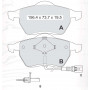 Колодки тормозные передние AUDI 100 (44, 4A, C4), A6 (4a, C4) D957Ei (GDB1049) (пр-во DAFMI)