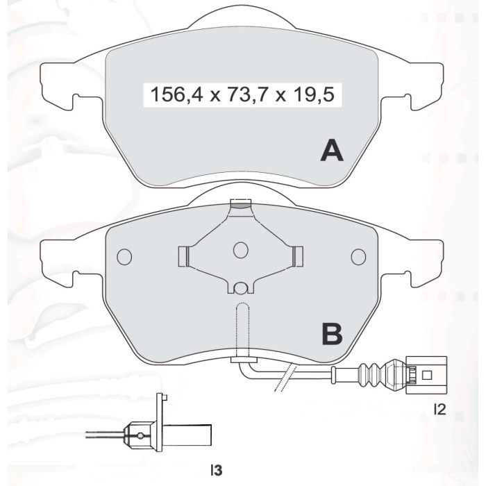 Колодки тормозные передние VW Golf IV-V, Bora, Polo (9N)  //  Skoda Octavia (1U2, 1U5)  //  SEAT Tol