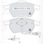 Колодки тормозные передние VW Golf IV, Passat V-VI, Sharan  //  Skoda Superb (3U4)  //  SEAT Exeo, A