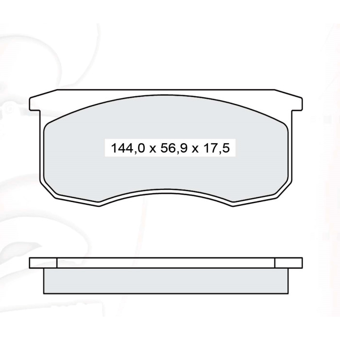 Колодки тормозные передние УАЗ Патриот D221SM (10) (пр-во DAFMI)