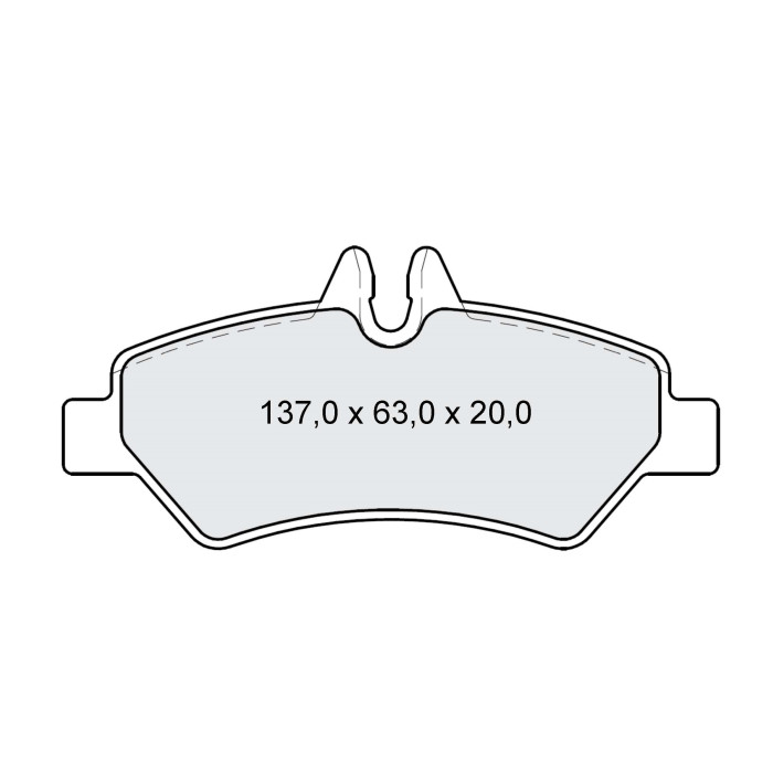 Колодки тормозные задние MB Sprinter II (906) 06-…  //  VW Crafter 30-35, 30-50 06-… D237SM (GDB1697