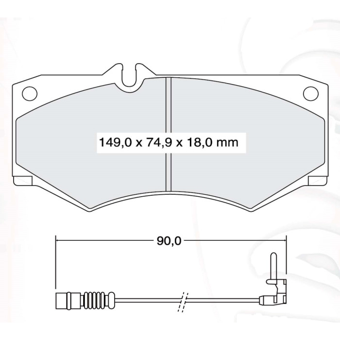 Колодки тормозные передние MB Bus 207-410 77-96, G-Classe (W460, W461) 79-...  D261SM (GDB317) (пр-в