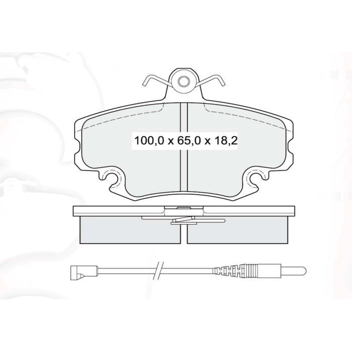 Колодки тормозные передние RENA DACIA  Logan I 04-…, Logan MCV 07-…, Sandero 08-…, Megane I 96-03, C