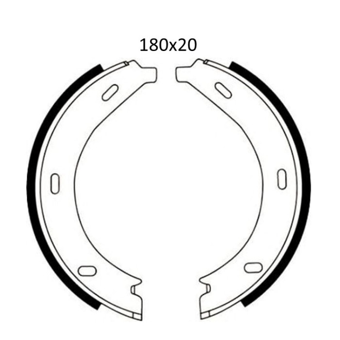 Колодки тормозные задние 180x20 MB Vito (638) 96-03, V-Class (638/2) 96-03 DA173 (GS8688) (пр-во DAF