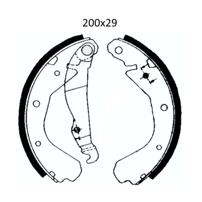 Колодки тормозные задние 200x28 OPEL Kadett E 86-91, Corsa A 82-93 DA299 (GS6214) (пр-во DAFMI)