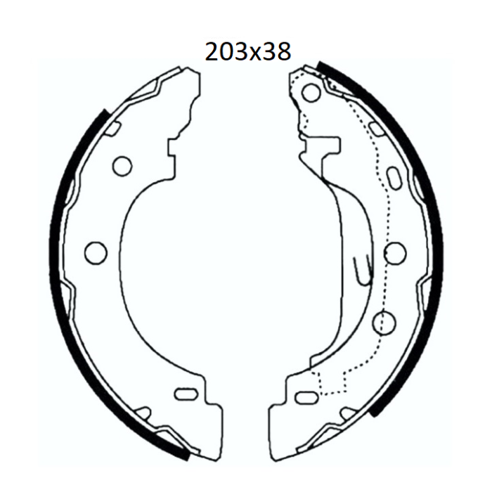Колодки тормозные задние 203x38 RENA Kangoo I 97-…  //  NISSAN Kubistar 03-09 DA302 (GS8650) (пр-во