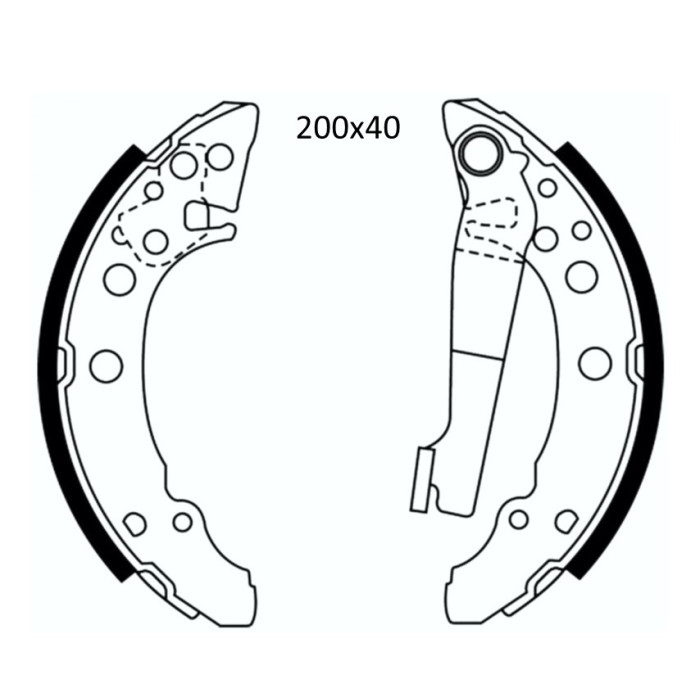 Колодки тормозные задние 200x40 6RU698525A VW Polo Sedan RF 10-…, Passat B2, VW GOLF III (1H1) 91-97
