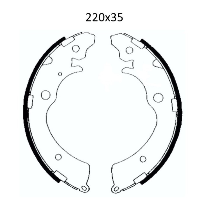 Колодки тормозные задние 220x35 HONDA Civic VII  01-05, HR-V 99-…, CR-V I 99-02, Accord IV 90-93 DA3