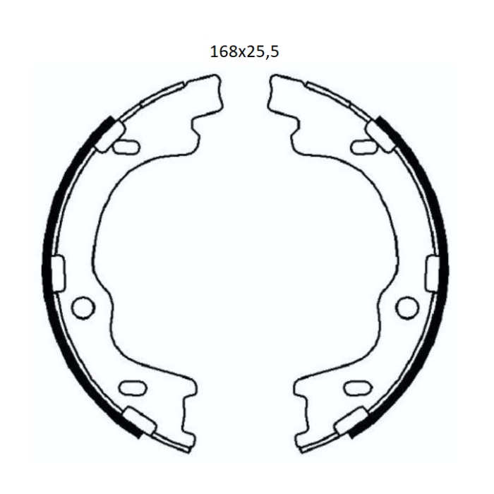 Колодки тормозные задние 167x26,5 HYUNDAI i30 07-11, ix35 09-19  //  KIA ceed 06-19 DA415 (GS8757) (