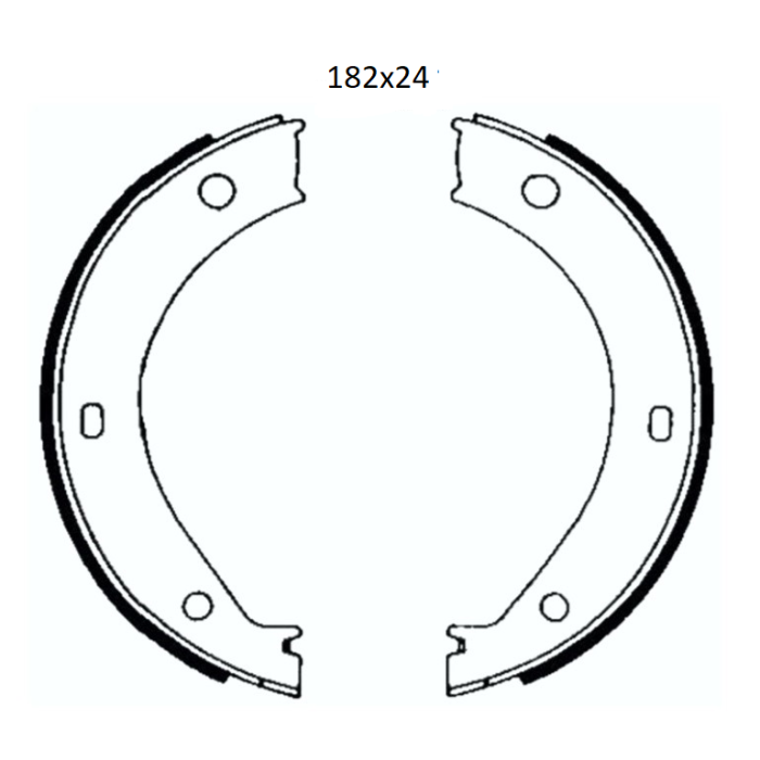 Колодки тормозные задние 182x24 BMW 5-th (E28, E34), 7-th (E27, E32, E38) 78-98 DA494 (GS8217) (пр-в