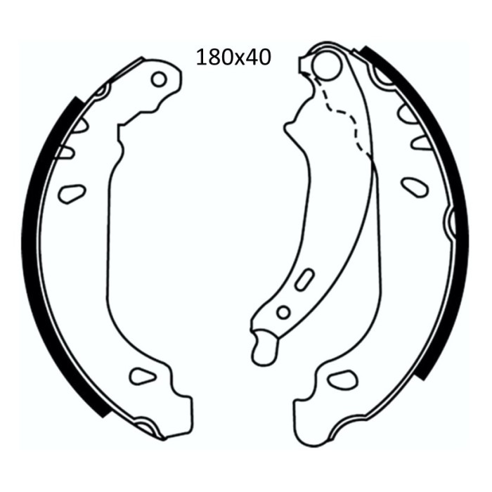 Колодки тормозные задние 180x42 RENA Symbol I 98-08, Symbol II 08-19, Logan 06-, Sandero 08- DA994 (