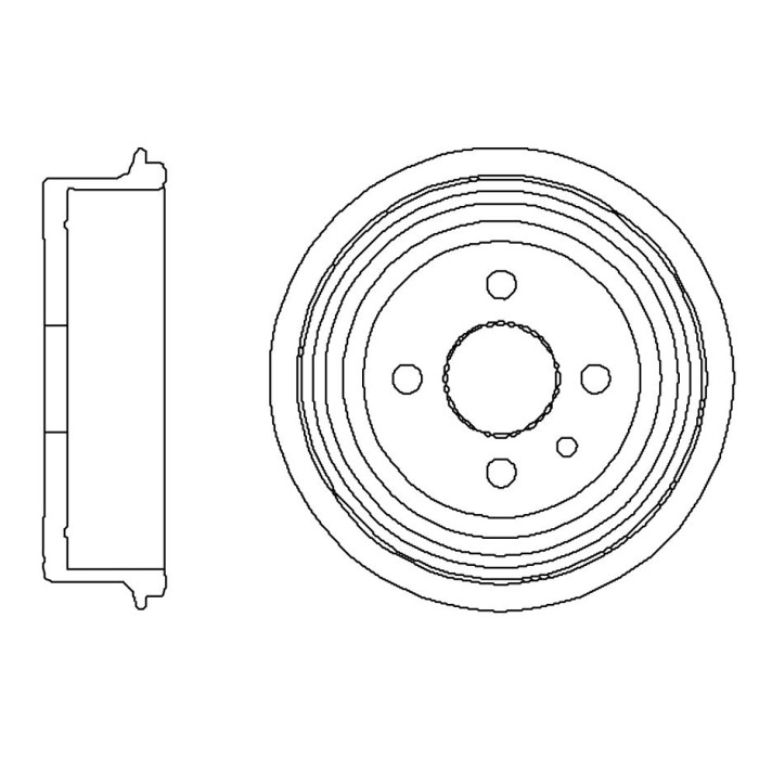 Тормозной барабан 200 mm DAEWOO CHEVR Lanos 97-… без ступицы Opel Astra F/G TB132 (DB4002) (пр-во DA