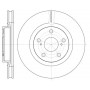 Тормозной диск 296 mm TOYOTA Camry V40 06-14, V50 11-…, Auris E15, E18 10-..., RAV4 III, IV 05-…