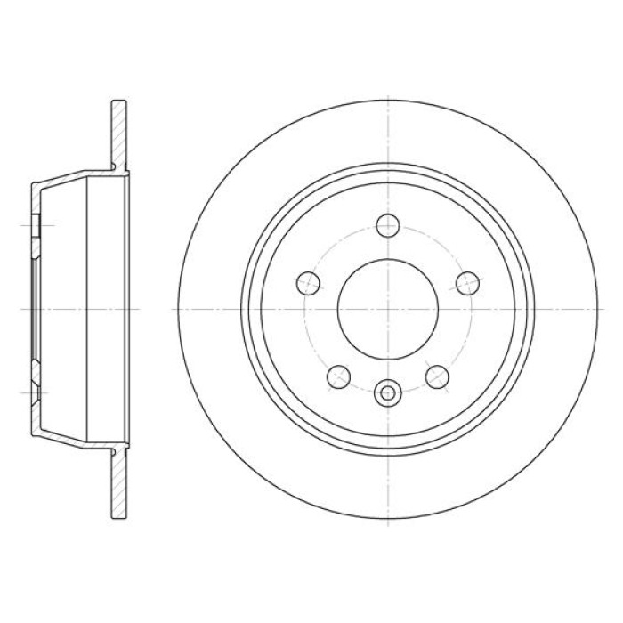 Тормозной диск 280 mm MB Vito (638) 96-03, V-Classe (638/2) 96-03 TD187 (DF2794) (пр-во DAFMI)