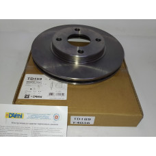 Тормозной диск 258 mm FORD Focus I 98-04, Fiesta IV, V 95-10, Fusion 02-12 TD189 (DF4036) (пр-во