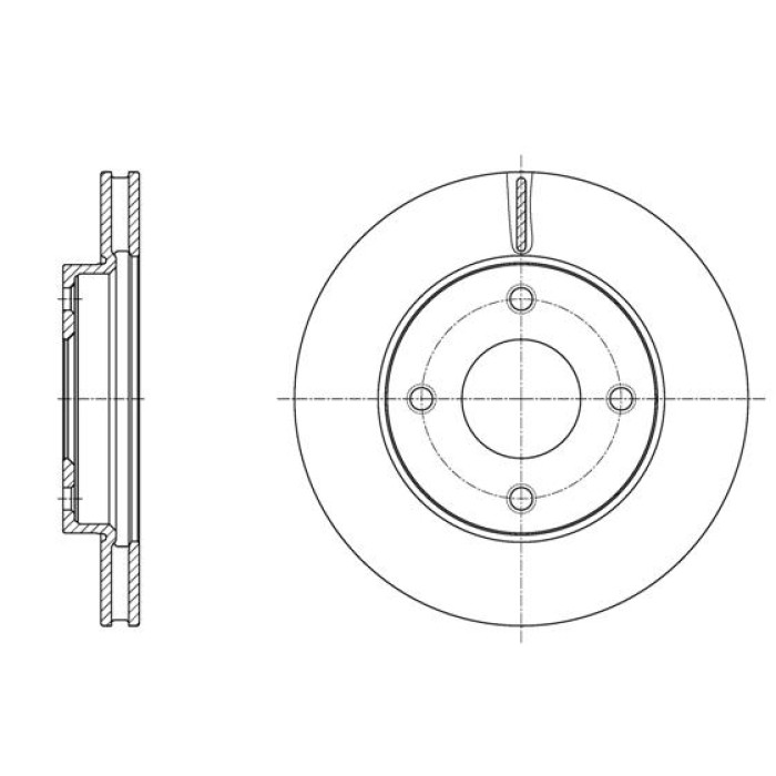 Тормозной диск 260x22 mm vent RENA DACIA Logan 04-...,  Logan MCV 07-..., Megane I 03-12, Clio II