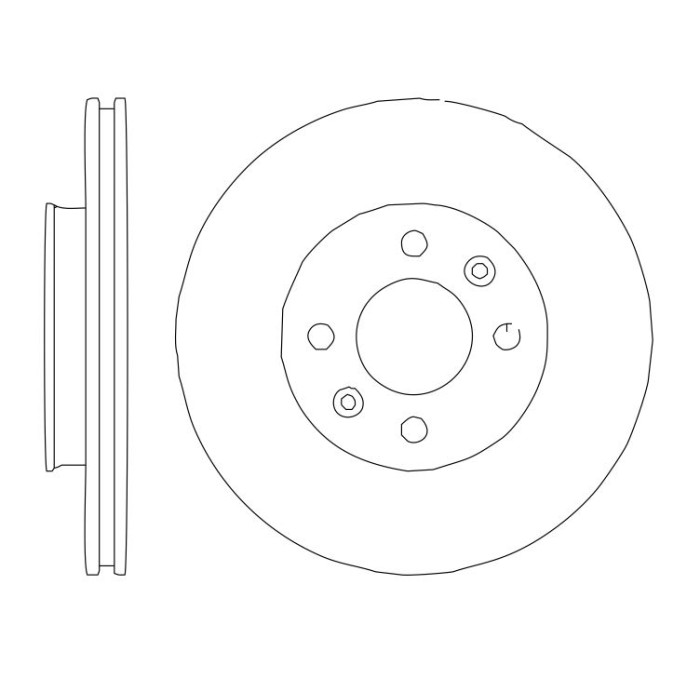 Тормозной диск 256 mm HYUNDAI Accent IV (RB) 10-…   //  KIA Rio III (UB) 11-...  TD273 (DF6198) (