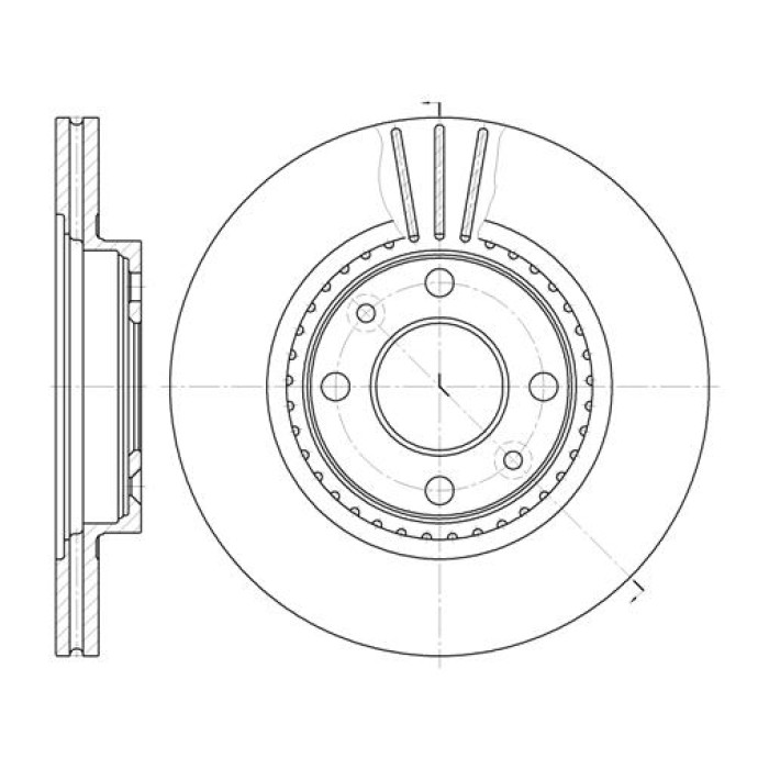Тормозной диск 259x20,6 mm vent RENA DACIA Logan 04-..., Logan MCV 07-..., Sandero/Stepway I, II