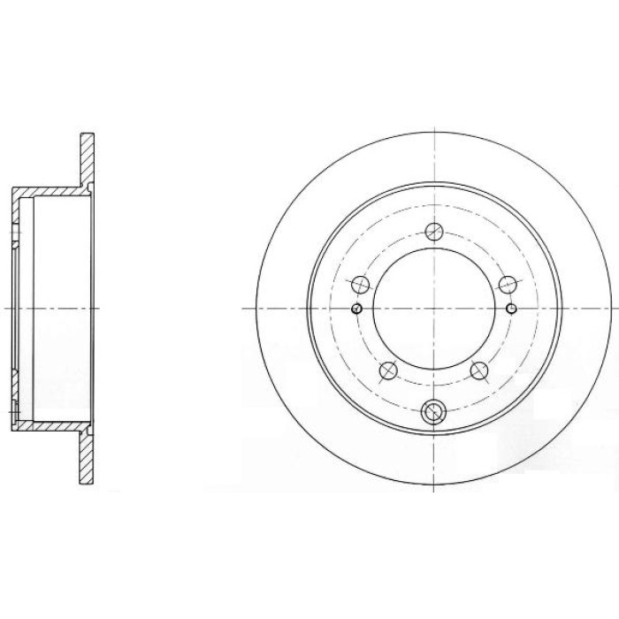 Тормозной диск 262 mm MITSU Lancer VIII, IX 03-13, Outlander I 03-08, Space Runner 99-03  //  CHR