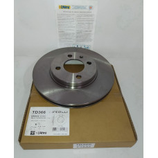 Тормозной диск 256 mm VW Caddy II 95-04, Golf II, III, IV 86-02, Passat B3 88-97, Polo 95-09 TD36
