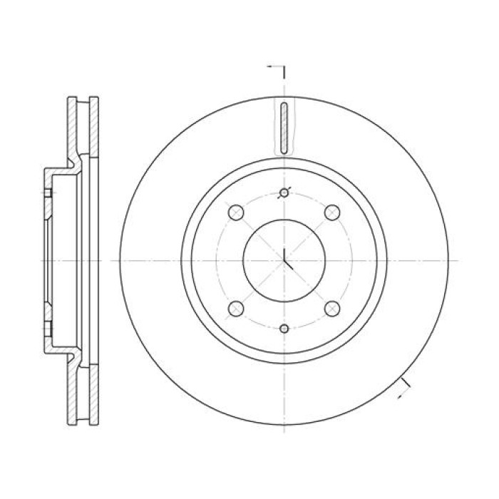 Тормозной диск 276 mm MITSU Galant VI 96-04, Lancer IX 03-13 TD396 (DF4809) (пр-во DAFMI)