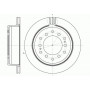 Тормозной диск 312 mm TOYOTA Land Cruiser J70, J80, J90 84-..., LC Pardo J120 03-10  //  LEXUS GX