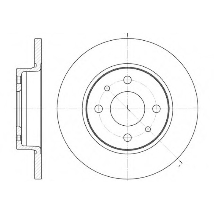 Тормозной диск 252,5 mm LADA VAZ 2101 - 2107 TD656 (DF1723) (пр-во DAFMI)
