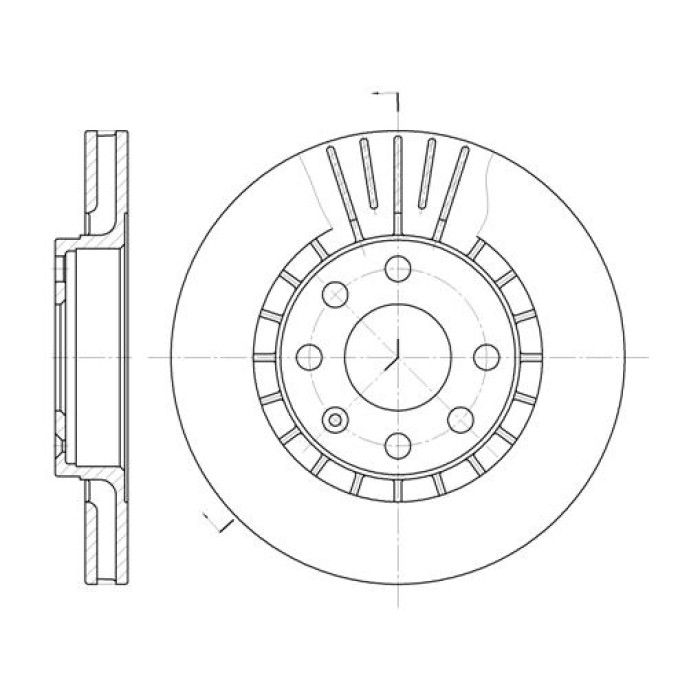 Тормозной диск 256 mm OPEL Astra F 91-98, Kadett E 85-93, Vectra A, B 89-04  //  DAEWOO Lanos/Sen
