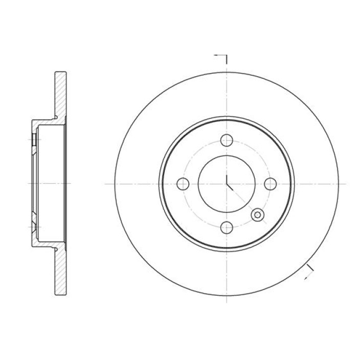 Тормозной диск 256 mm VW Caddy II 95-04, Golf III, IV 91-02, Passat B3 88-97  //  CHERY Amulet 05