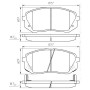 Колодки тормозные передние HYNDAI ix35 10-…  //  KIA Carens II/III 02-…, Sportage 04-… D299E (GDB346