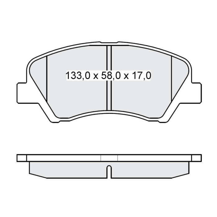 Колодки тормозные передние HYUNDAI Accent IV (RB) 10-…   //  KIA Rio III (UB) 11-... (GDB3548)  (пр-во Dafmi)