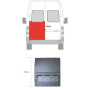 Низ задней двери MERCEDES SPRINTER (95- г.) левой (до стекла) (пр-во Polcar)