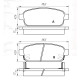 Колодки гальмівні задні OPEL Astra J 09-15, Mokka 12-…, Ampera 11-…  //  CHEVR Cruze (J300) 08-16, Orlando (J309) 11-…, Volt 11-…, Trax 12-… D283E (GDB1844) (пр-во Intelli)