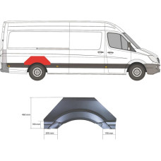 Рем заднего крыла MERCEDES SPRINTER (2006 и выше) правого (негрунтованая) (пр-во KLOKKERHOLM)