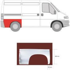 Рем заднего крыла PEUGEOT BOXER (94-01 г.) короткая правая (пр-во KLOKKERHOLM)