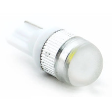Лампа LED БЦ 12V W5W (W2, 1x9, 5d) T10 WHITE 1 SMD 5050 прозрачная линза