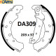 Колодки тормозные задние 203x37 FORD Fiesta V (JH, JD) 2001-2008, Fusion (JU) 2002-2012(GS8742)  (пр-во Dafmi)