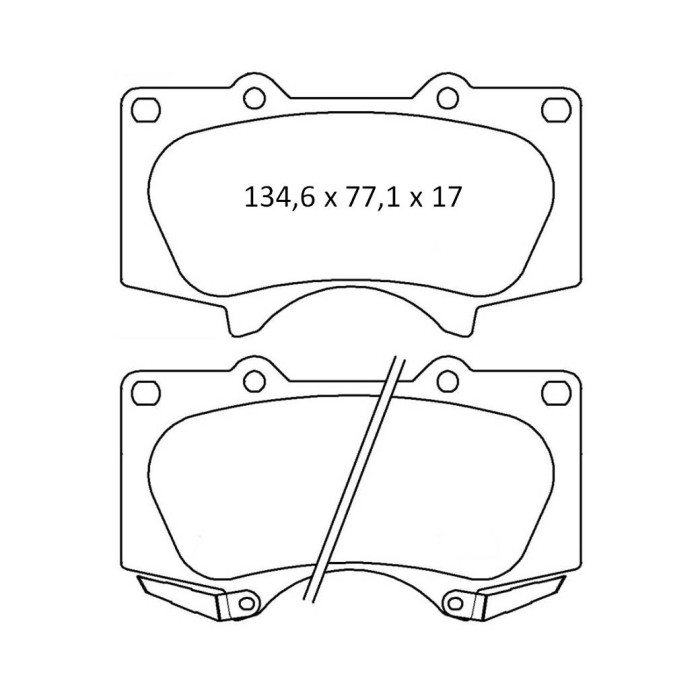 Колодки тормозные передние TOYOTA Land cruiser 120 (J12) 3.0/4.0/D-4D 01.03-... D422E (GDB3364) (пр-во Intelli)