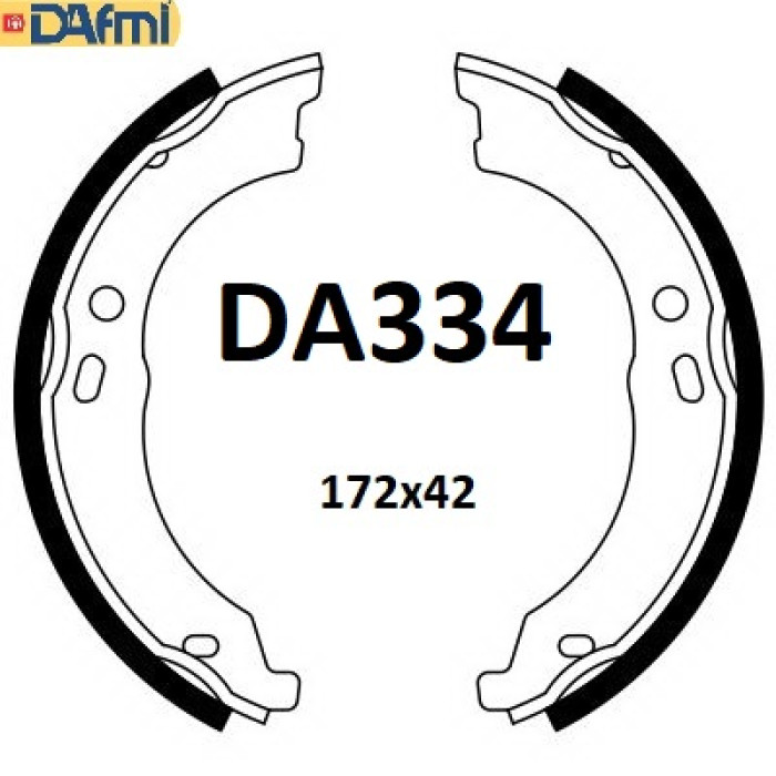 Колодки тормозные задние 172x42 CIT Jumper 250 // FIAT Ducato 250  //  PEUG Boxer 250  2006-...(GS8744)  (пр-во Dafmi)