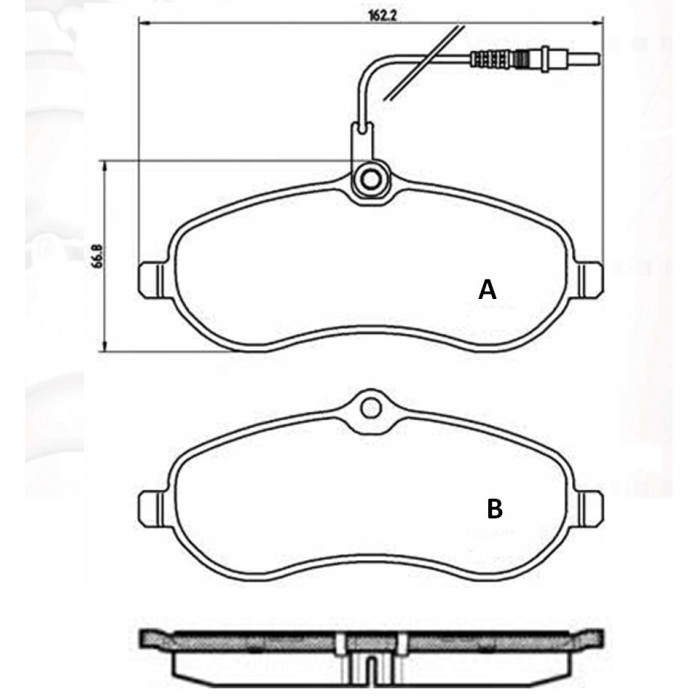 Колодки тормозные передние PEUG Expert 02-…, Tepee 07-…  //  CIT Jumpy 07-…  //  FIAT Scudo 07-… D28