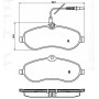 Колодки тормозные передние PEUG Expert 02-…, Tepee 07-…  //  CIT Jumpy 07-…  //  FIAT Scudo 07-… D28