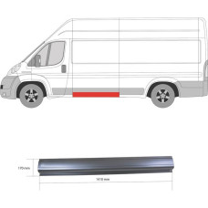 Порог PEUGEOT BOXER (06-14 г.) боковины левый (пр-во KLOKKERHOLM)
